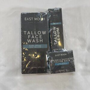 East Moon Tallow Face Wash, Tallow Serum, Wrinkle Defense Tallow Balm - Trio Pk